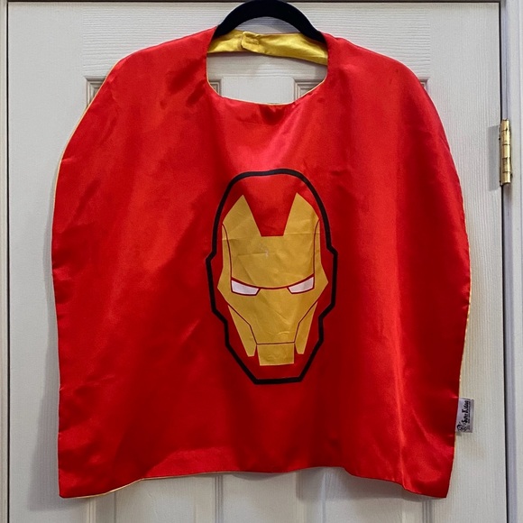 Lot Of 3 Super Hero Capes & 1 Mask- Iron Man, Batman w/Mask & Superman, 27"x 21” - Picture 2 of 12